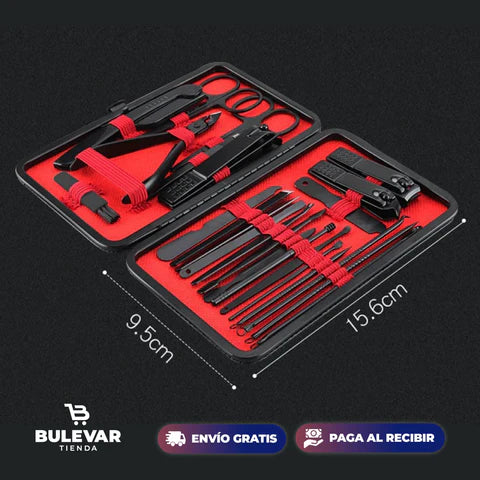 KIT CORTAUÑAS DE 23 PIEZAS ALTA GAMA