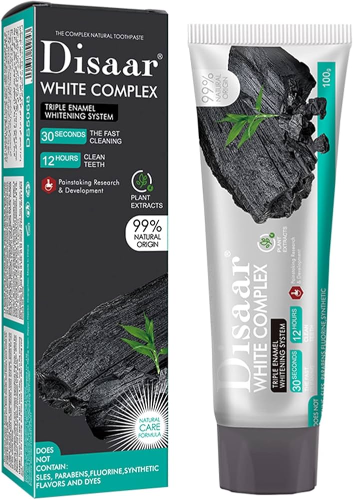 PASTA DENTAL BLANQUEADORA WHITE COMPLEX CON CARBON ACTIVADO 🪥