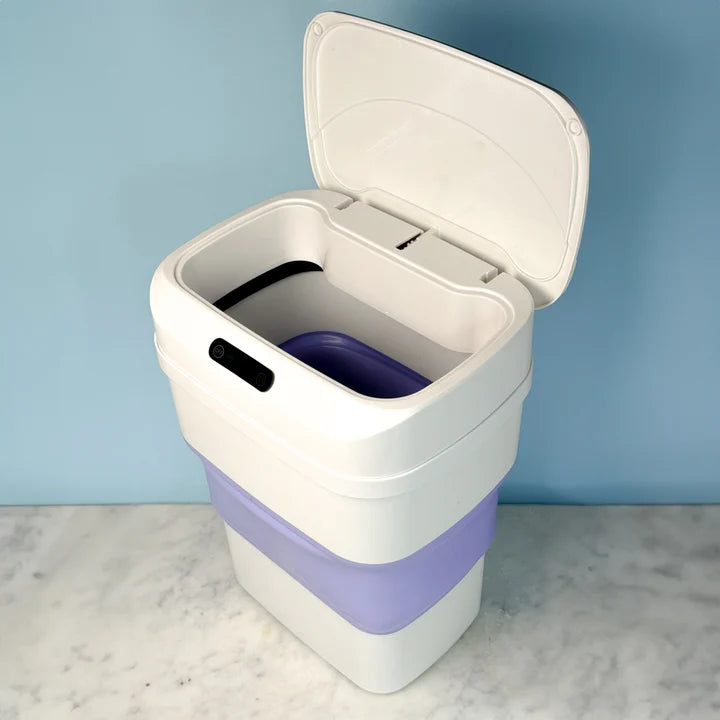 Basurero Plegable Con Sensor Inteligente Apertura Automática🗑️🚮