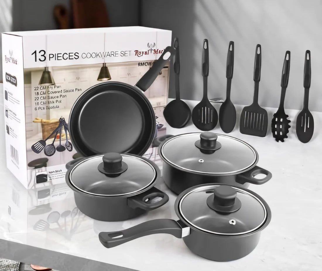 Set de Ollas, Salten y Utensilios de 13 Piezas😍