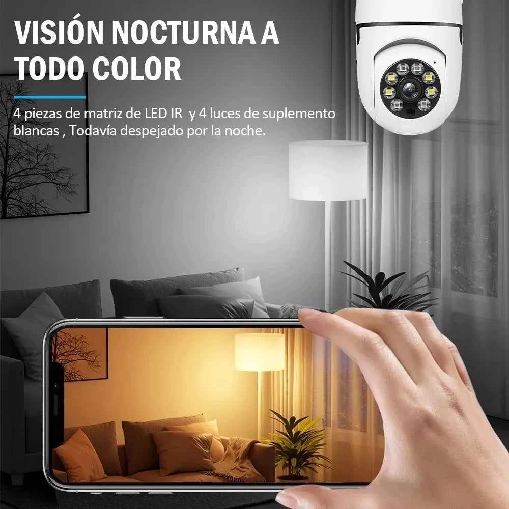 CÁMARA DE SEGURIDAD TIPO BOMBILLO🎥👁️