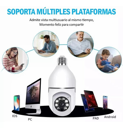 CÁMARA DE SEGURIDAD TIPO BOMBILLO🎥👁️