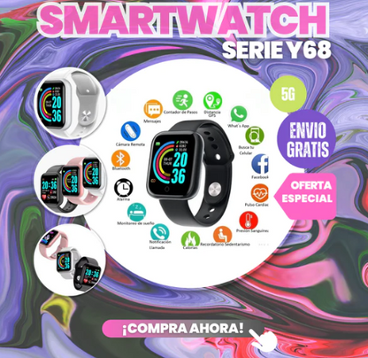 RELOJ INTELIGENTE SERIE Y68-D20