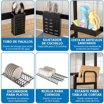 ESCURRIDOR DE ACERO INOXIDABLE CON TAPA 85cm