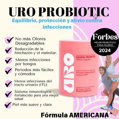 URO® - PROBIÓTICOS VAGINALES - 60 CÁPSULAS🌸